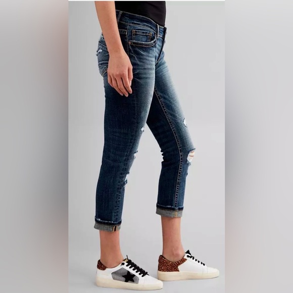 NWT BKE BUCKLE JEANS Stella Ankle Skinny Stretch Cropped Cuffed Jean - Picture 3 of 16
